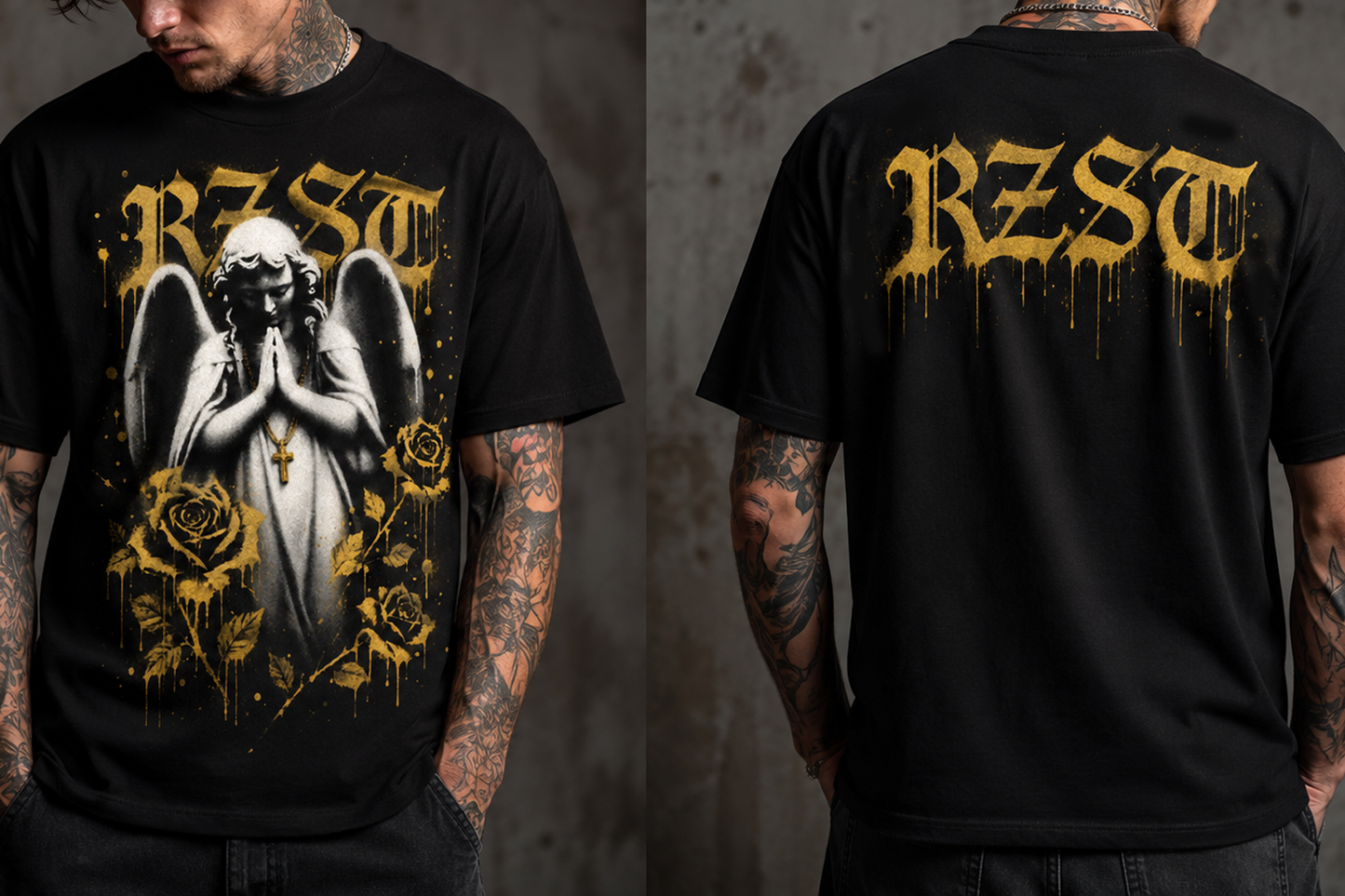 Praying Angel - Gold Foil